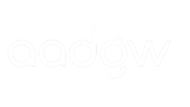 Aadow white logo
